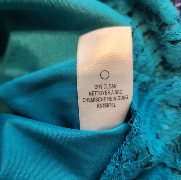Adrianna Pappell Turquoise Lace Dress - Picture 7 of 10